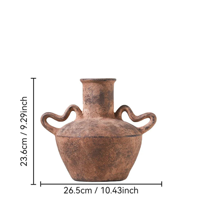 Ceramic vases, vintage vintage rough pottery art flower arrangement vases, home ornaments, earthenware jars